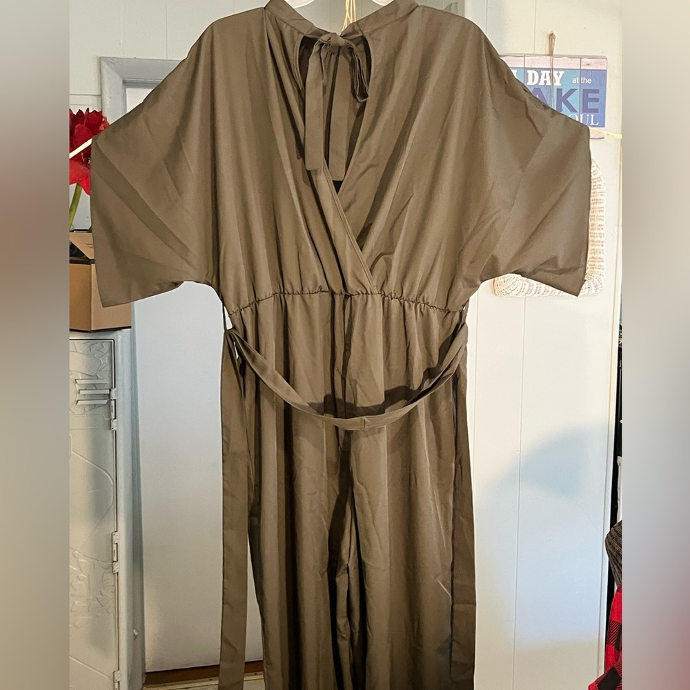 SHEIN Curve Olive Jumpsuit